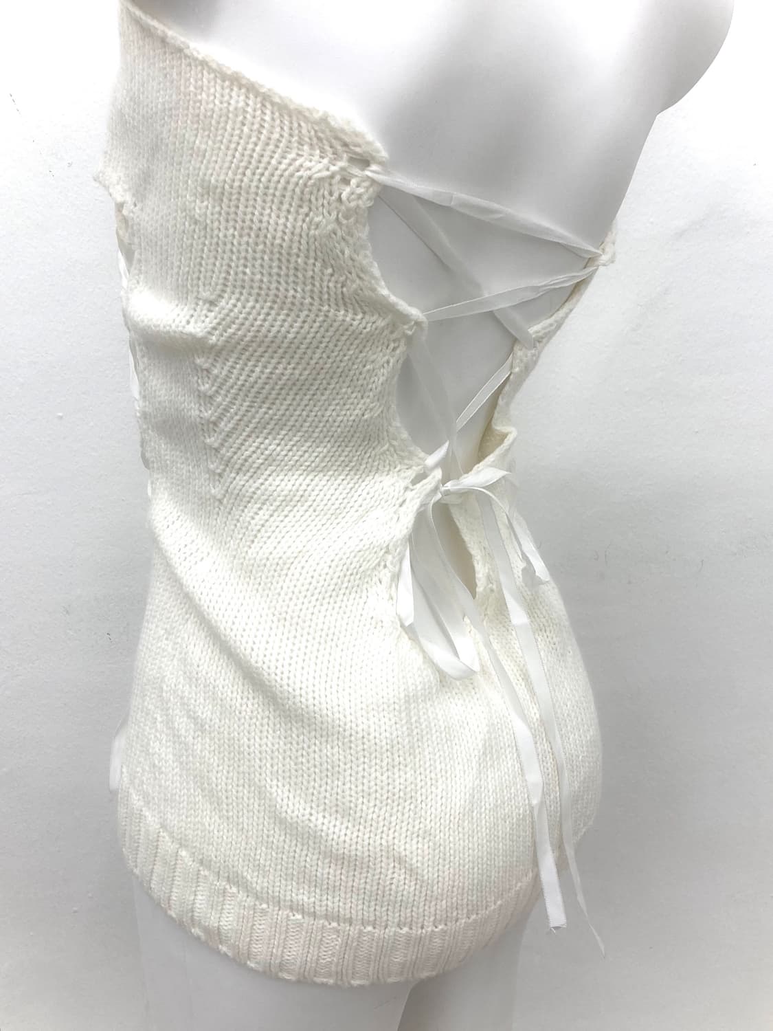 Ivory lace-up knit 상품이미지3