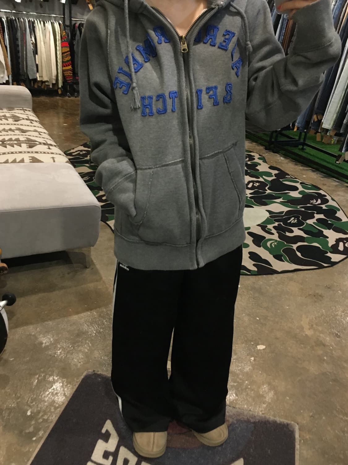 아베크롬비 후드집업 차콜 상품이미지4