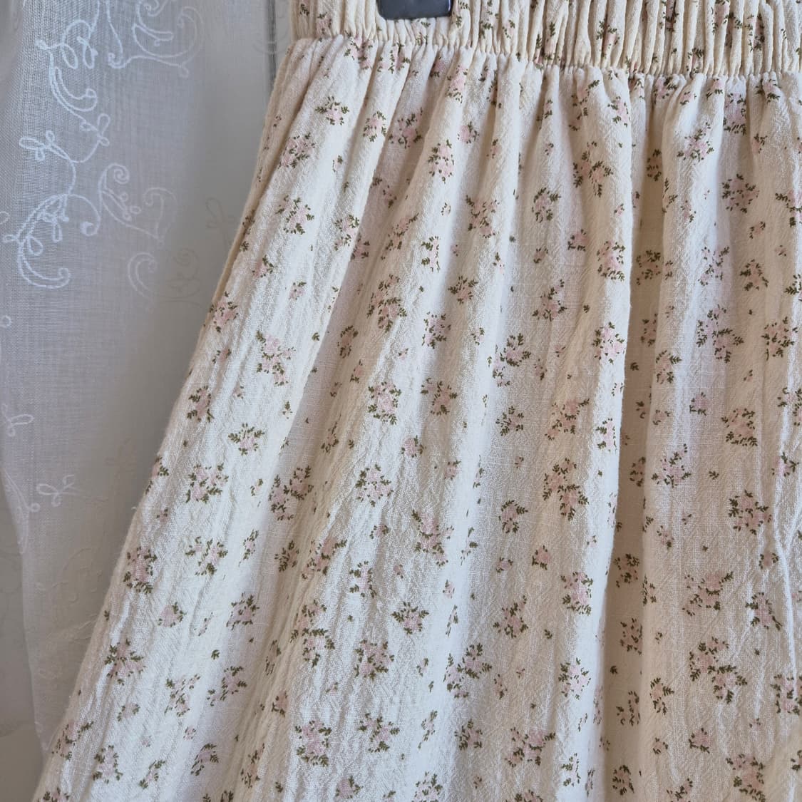 아이보리 잔꽃 레이어드 스커트 상품이미지4