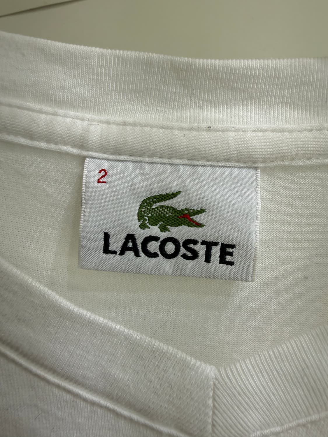 LACOSTE (Made in Japan) 브이넥 반팔 티셔츠  상품이미지5