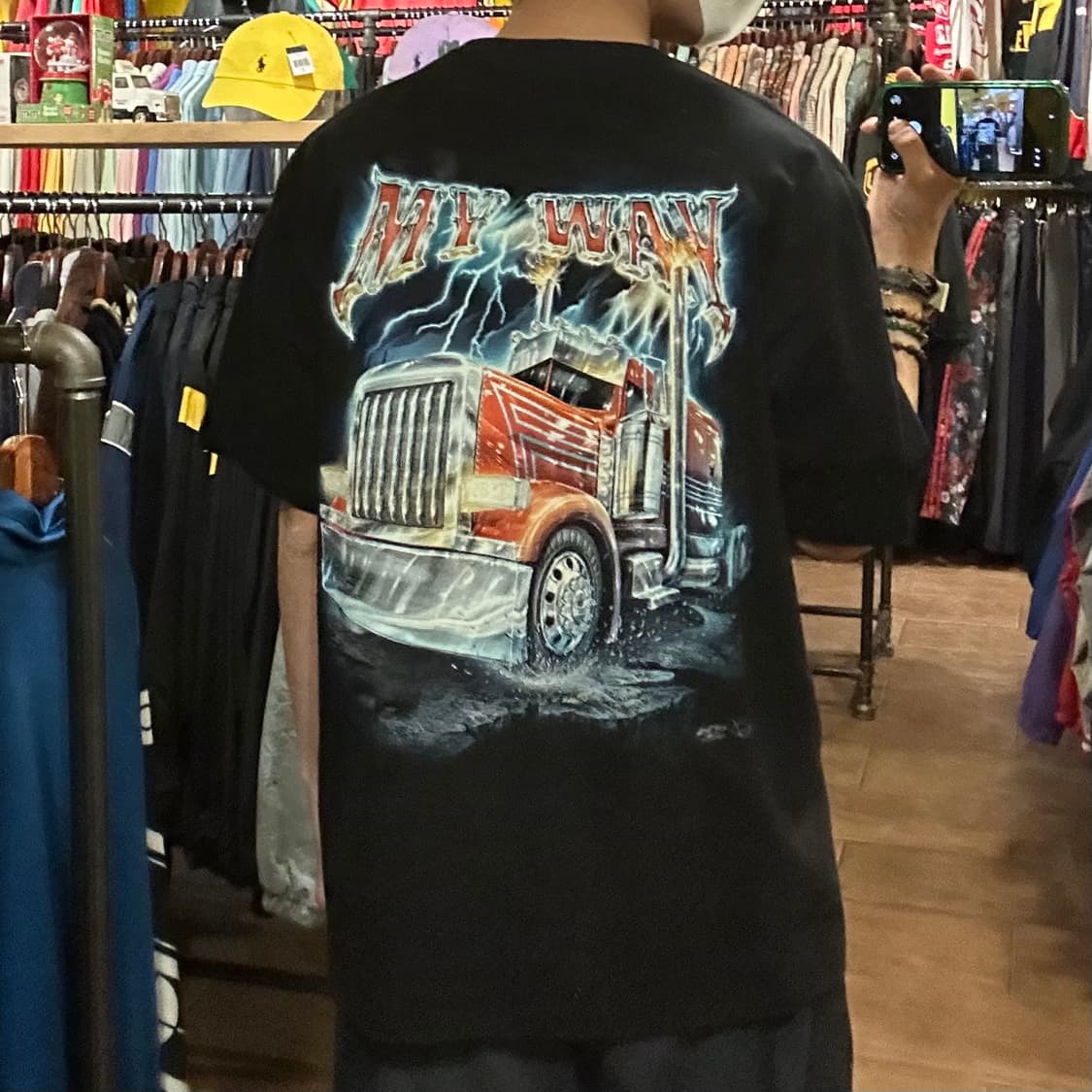 [HI] 빈티지 락 반팔티 블랙 상품이미지5