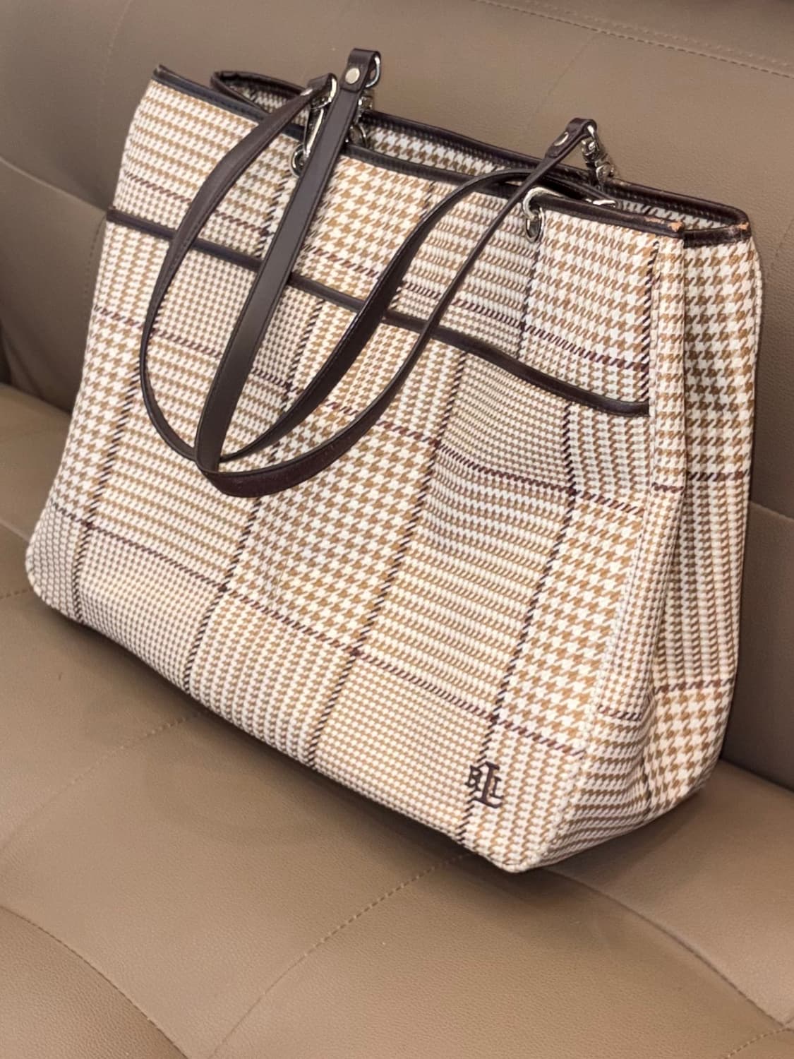 폴로 랄프로렌 체크 토트백  상품이미지4