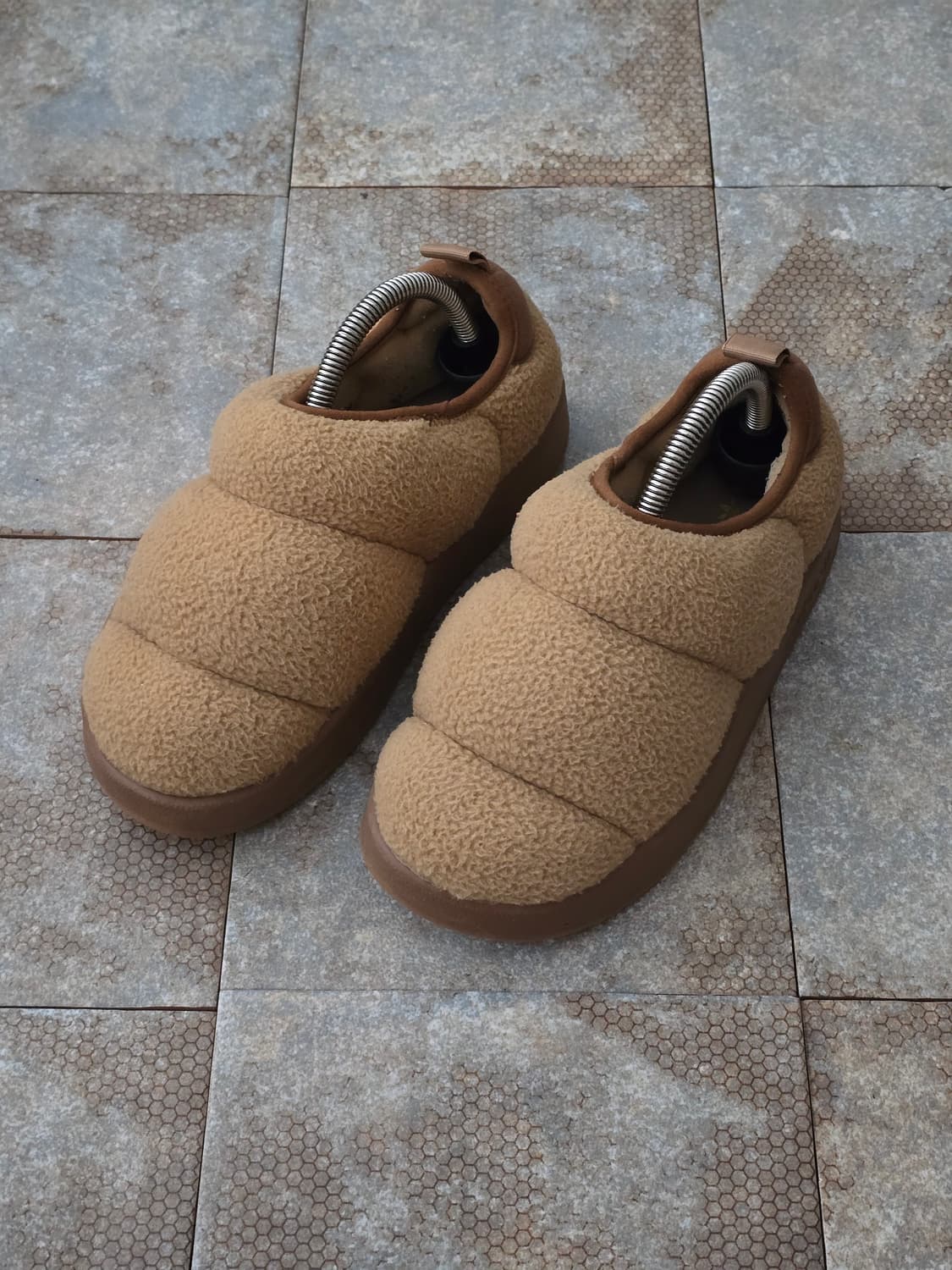 (225)아디다스 퍼피렛 카키 방한 슬립온 상품이미지1