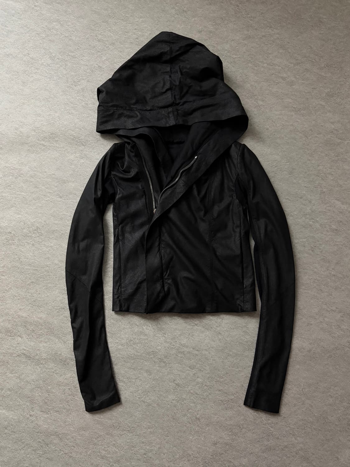 릭오웬스 램스킨 후드 레더자켓 상품이미지1