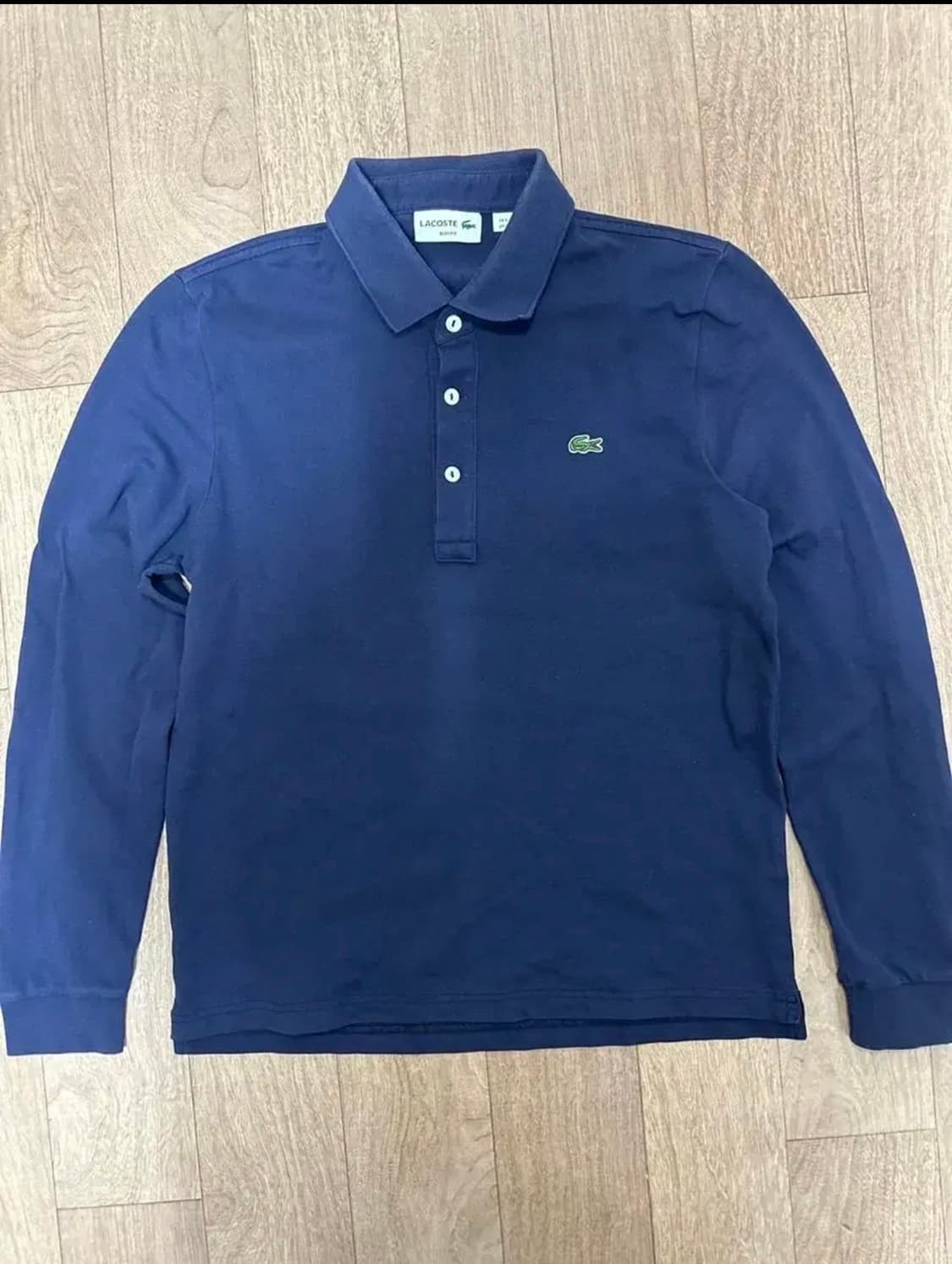 [3(M)] 라코스테 몽테뉴 홍콩 리미티드 긴팔 카라티 네이비 상품이미지1