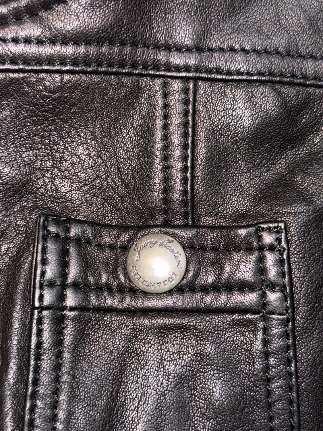 Juicy Couture black lamb skin frill vest 상품이미지5