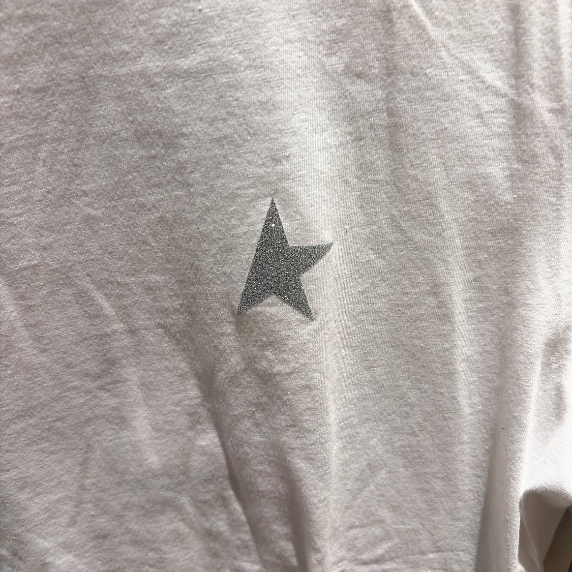 (골든구스 남성 화이트 실버 글리터 스타 티셔츠 상품이미지2