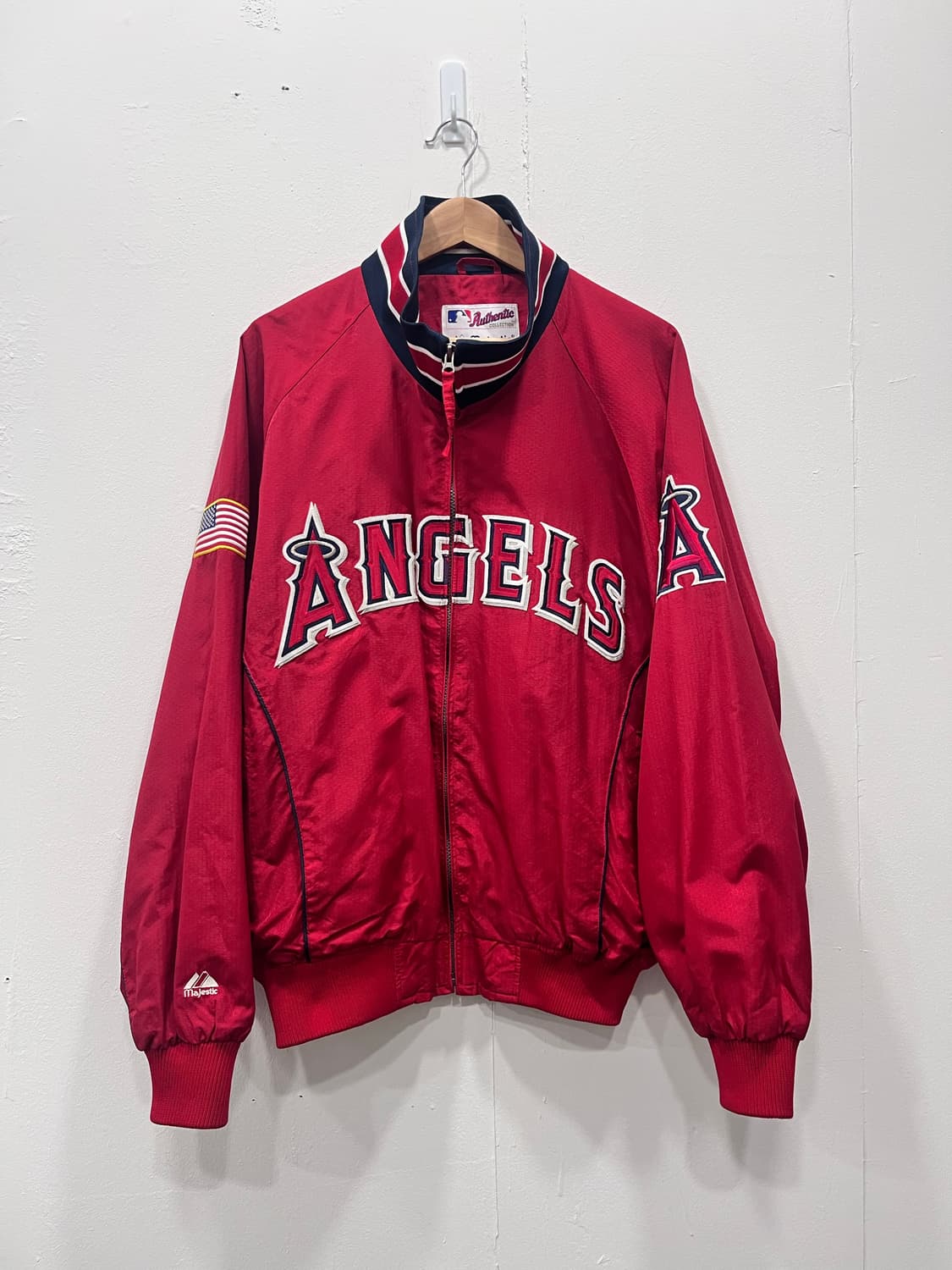 마제스틱 LA 에인절스 바람막이 웜업 야구 점퍼 XL 상품이미지2