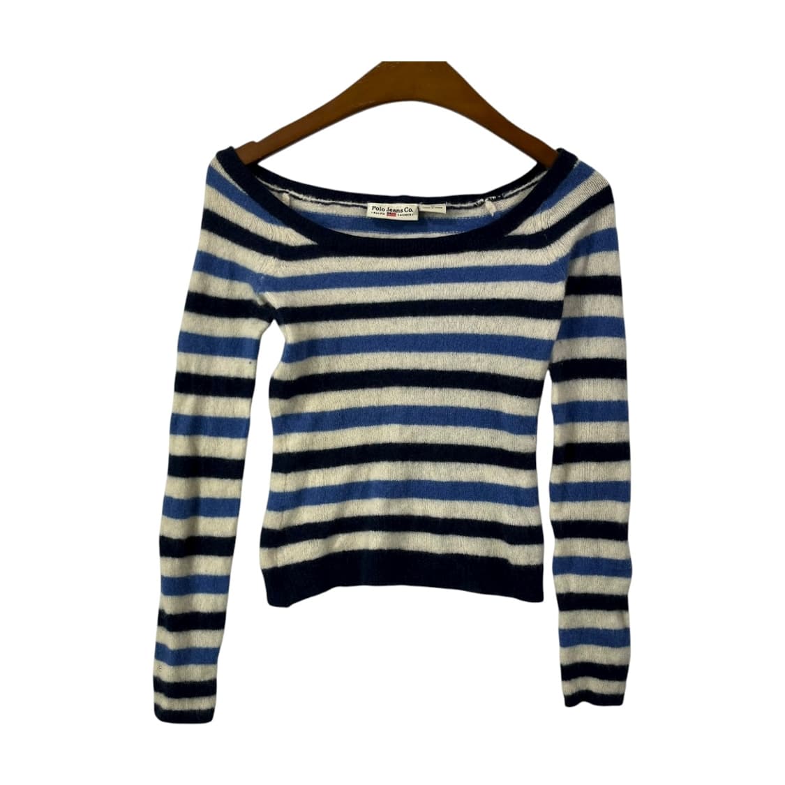 [Polo] 폴로 진스 스트라이프 크롭니트 상품이미지1