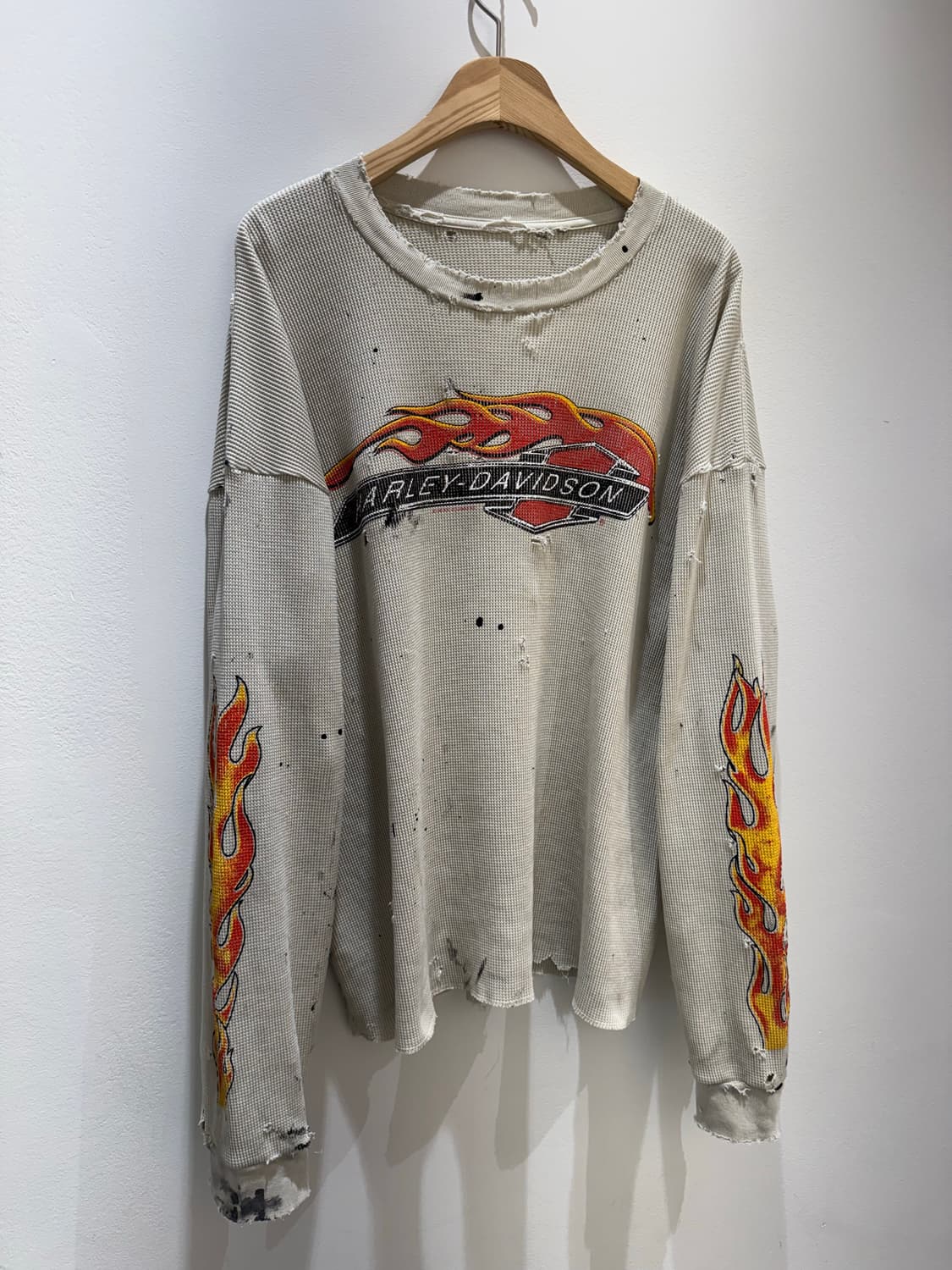 빈티지 와플 긴팔 상품이미지4