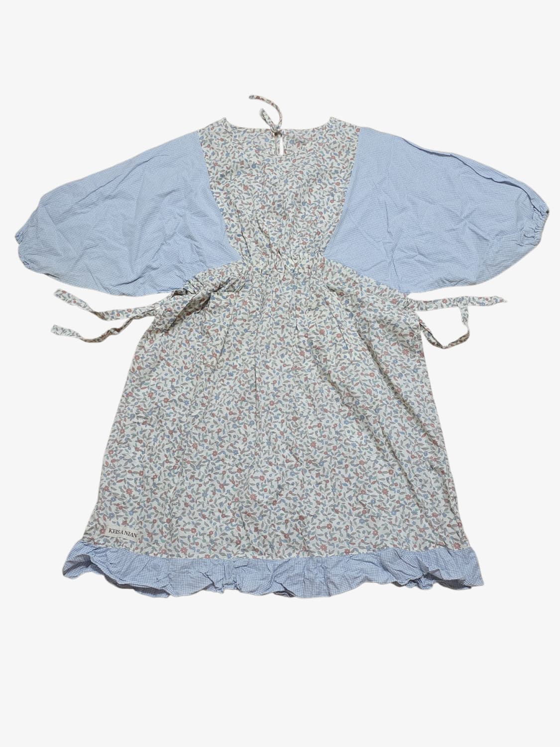 JPN 블루 체크 에이프런 원피스 상품이미지1