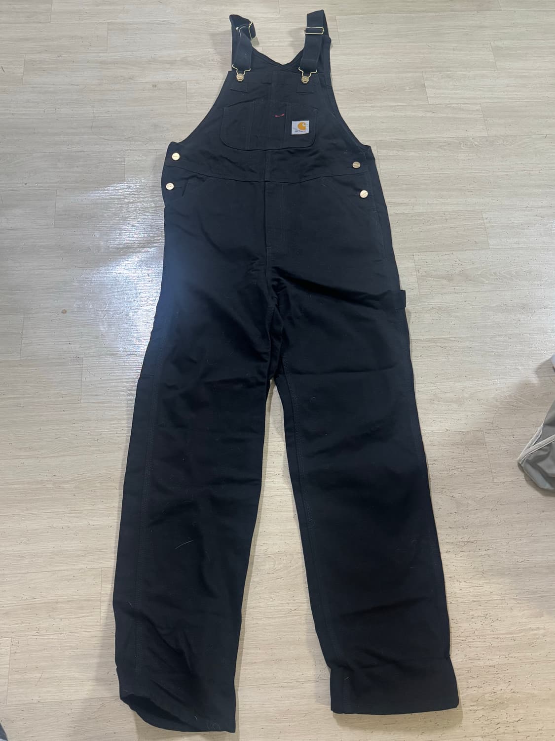 칼하트 WIP 멜빵바지 블랙 상품이미지1