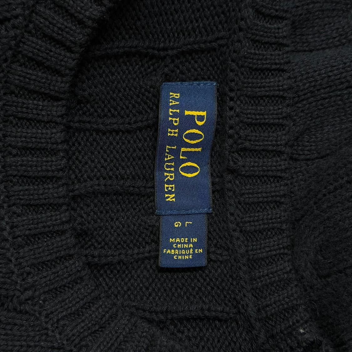 [해외L] 폴로 랄프로렌 네이비 꽈배기 긴팔 니트 상품이미지5