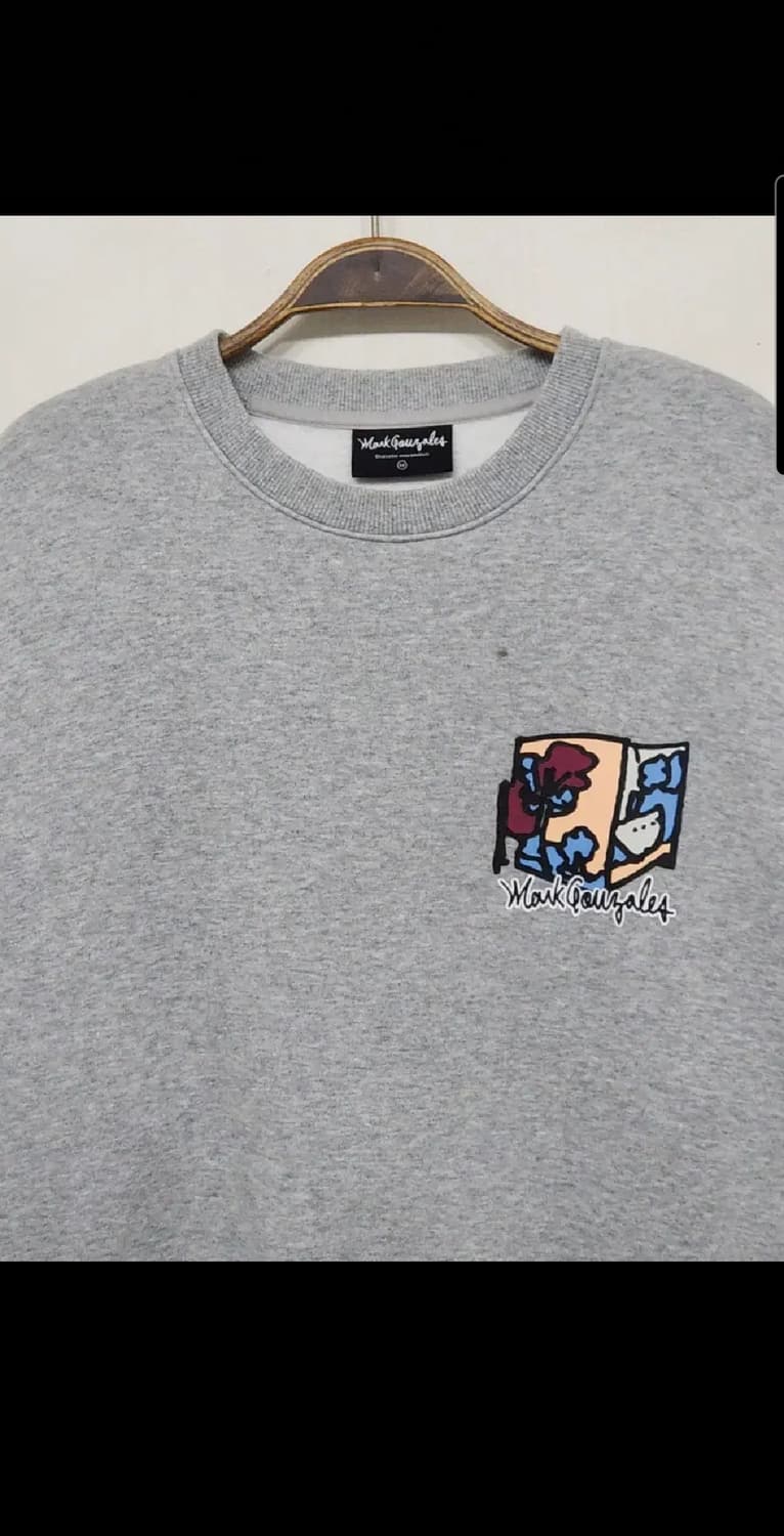 (XL) 마크곤잘레스 맨투맨 그레이 기모 스웨트 티셔츠 빅로고  상품이미지2