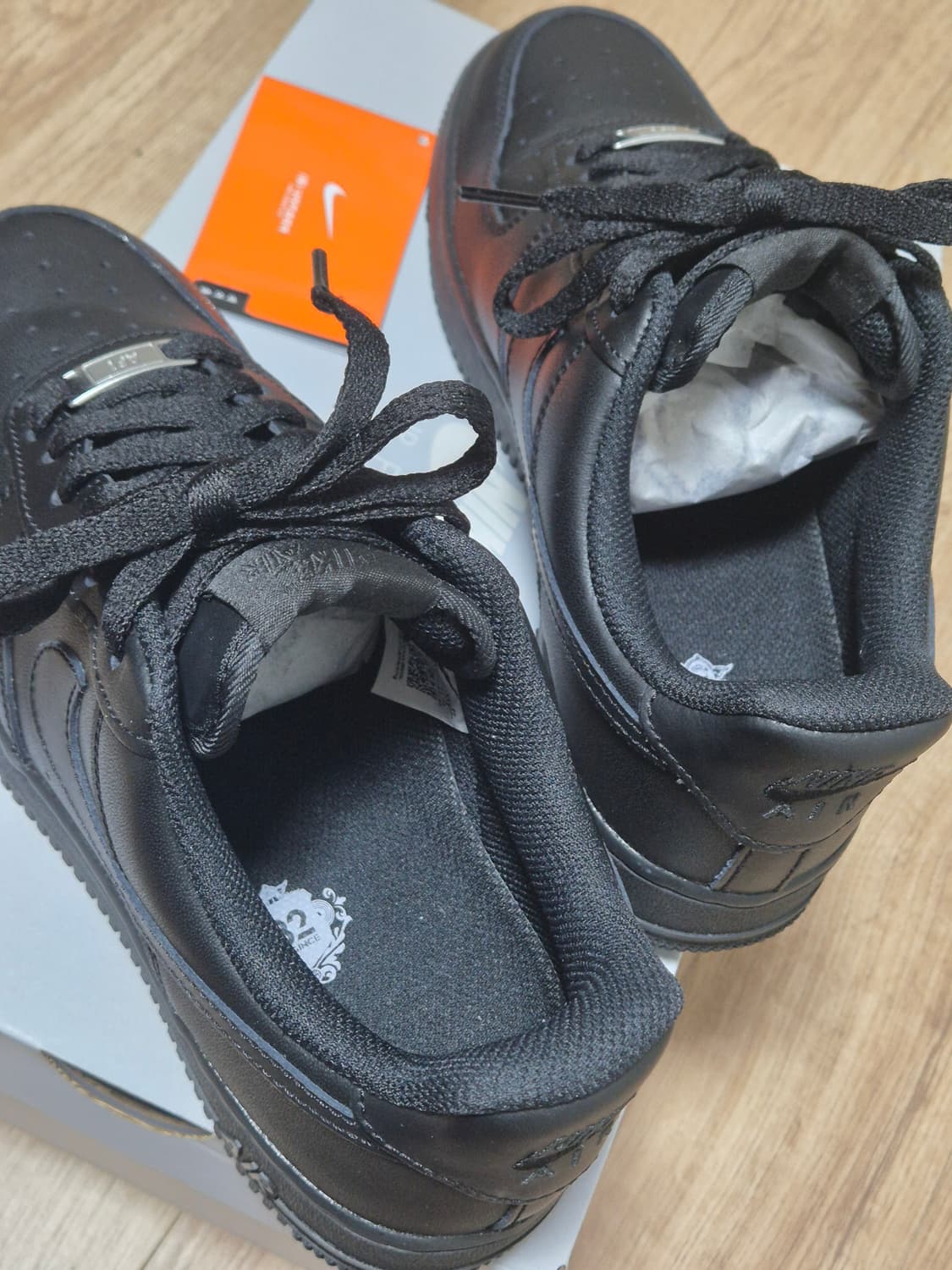 나이키 에어포스 1 올검 WMNS AIR FORCE 1 07 블랙 250 상품이미지5