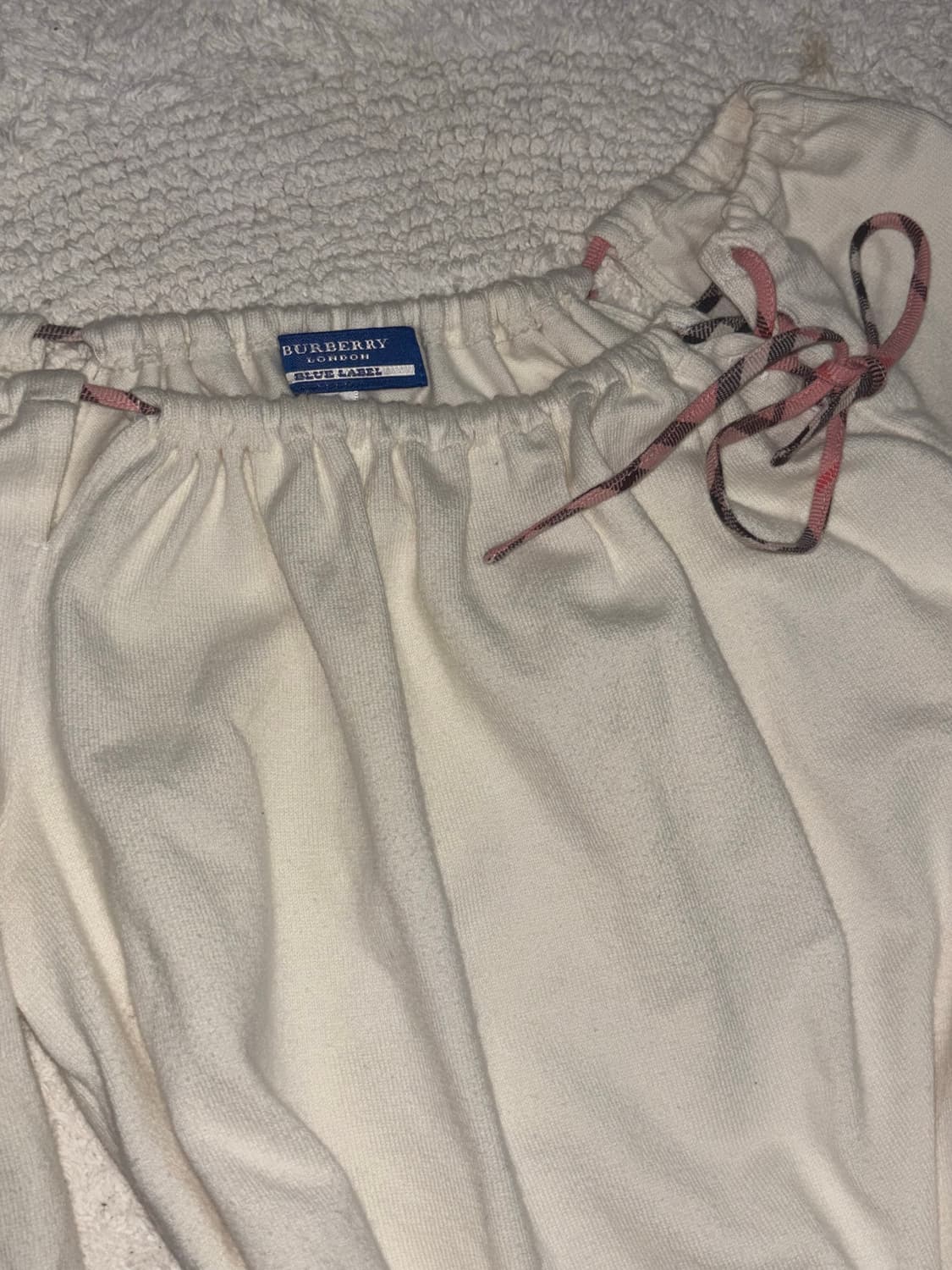 버버리 블루라벨 핑크체크리본 오프숄더 상품이미지2