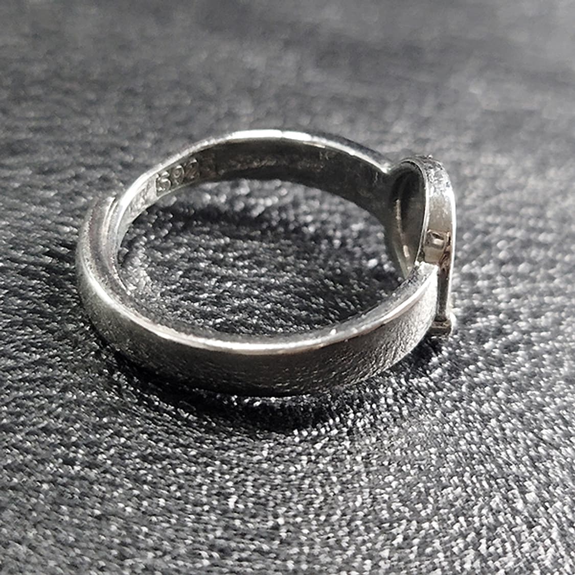 Osen 실버 남자 엔틱 빈티지 명품 좌상 명상 반지 상품이미지3