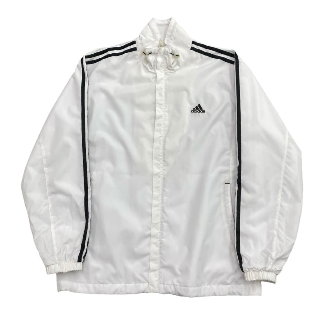 아디다스 에센셜 블랙라인 화이트 바람막이 상품이미지1