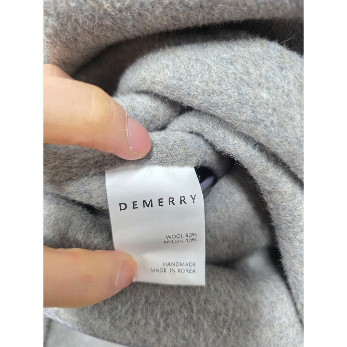 택포_ 데미리 DEMERRY 회색 롱코트 L 상품이미지3