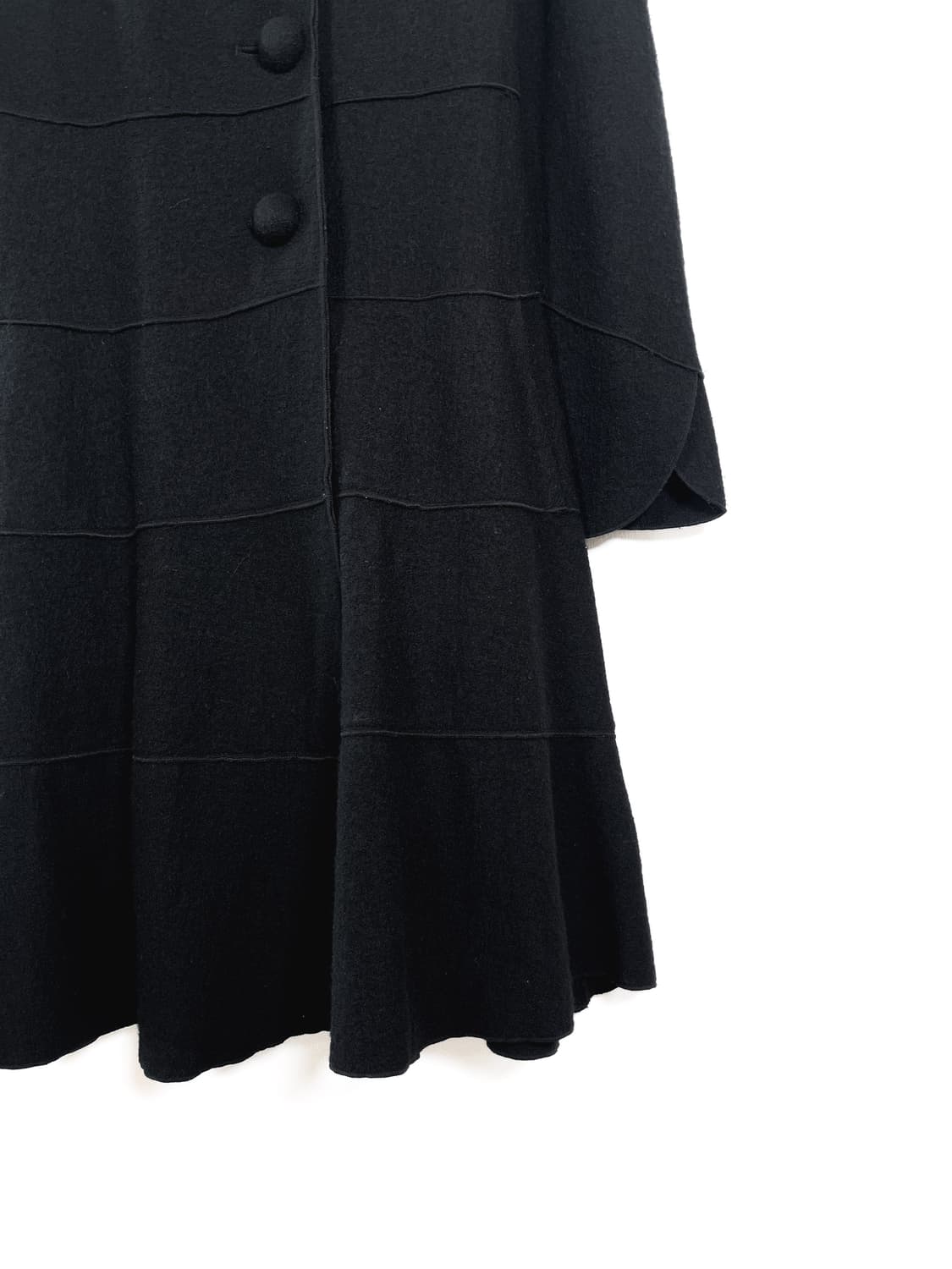 빈티지 라운드 카라 울 코트 상품이미지4