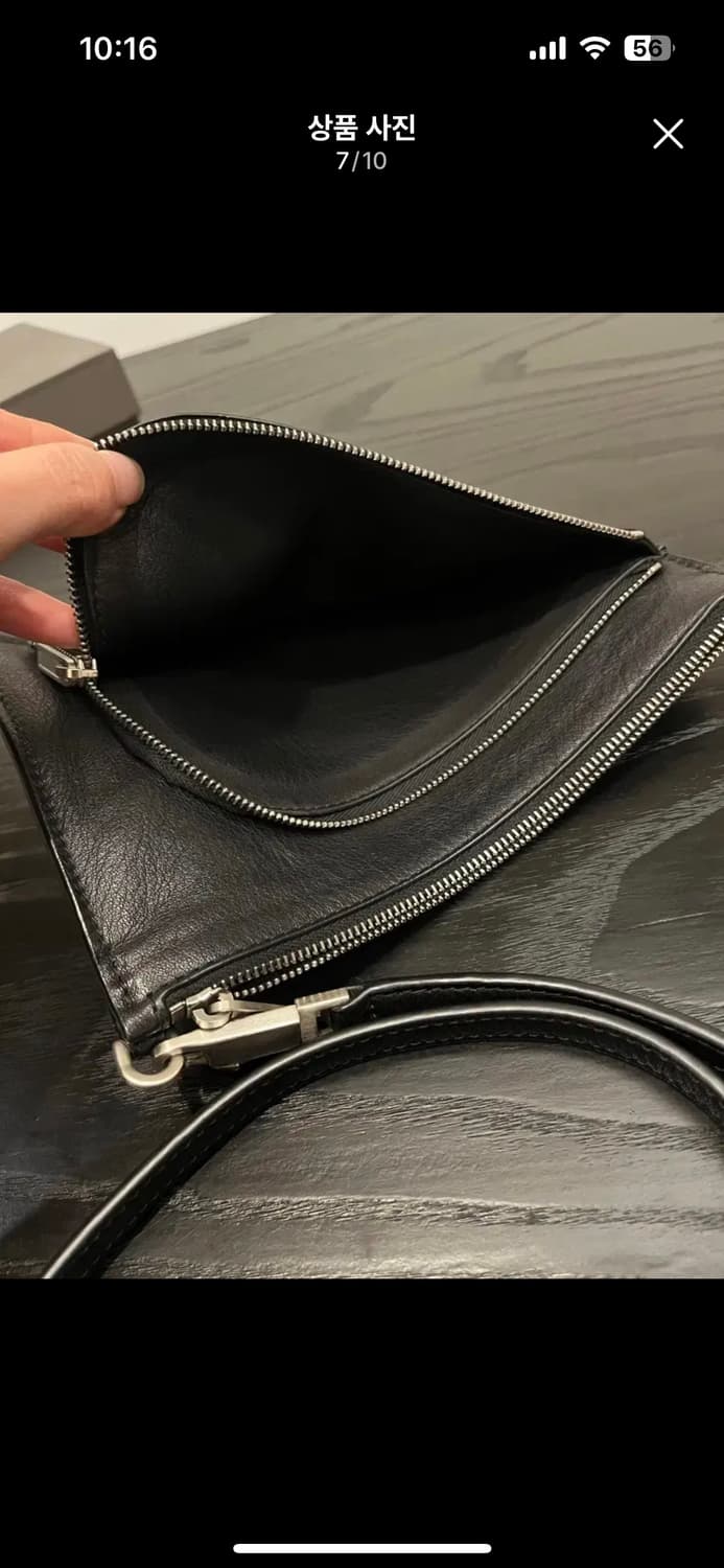 릭오웬스 블랙 소가죽 클럽 파우치백 숄더백 크로스백 RICK OWENS 상품이미지7