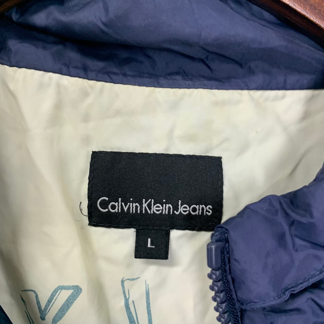 캘빈클라인 로고 네이비 퀼팅 조끼 상품이미지6