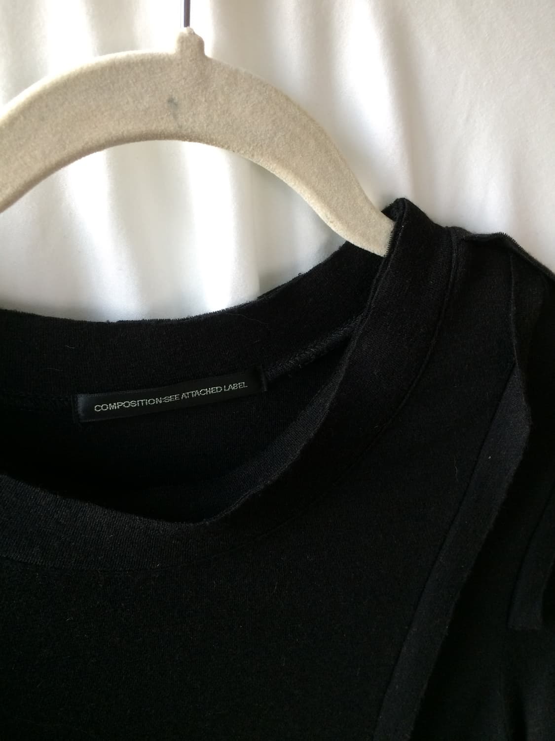 요지 야마모토 와이즈 무봉제 원통 제직 패브릭 테이프 니트 롱 슬리브  상품이미지8