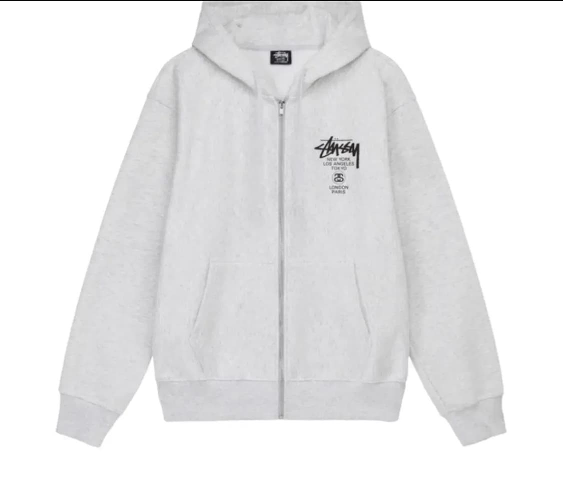 L) 스투시 월드투어 후드집업 애쉬헤더 -2022 상품이미지1