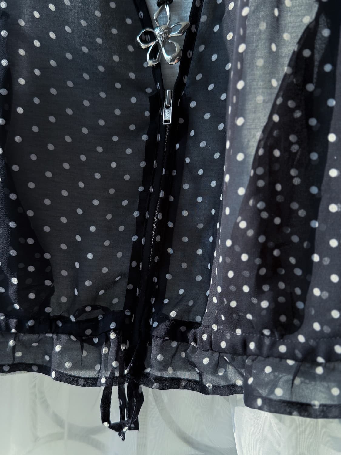 Dot Pocket See-Through Zip-Up 0336 상품이미지4