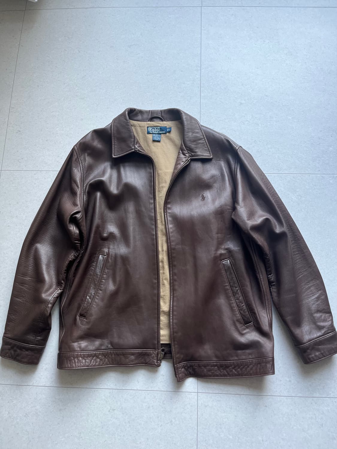 폴로 레더 자켓 램스킨 L 105 상품이미지1