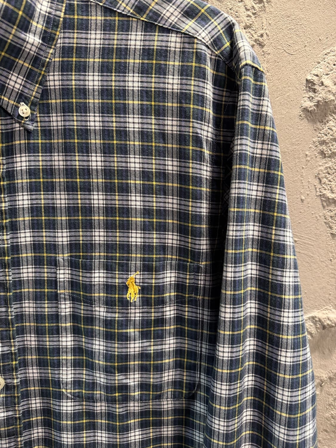 폴로 랄프로렌 클래식 체크 버튼다운 셔츠 그린 M 상품이미지3