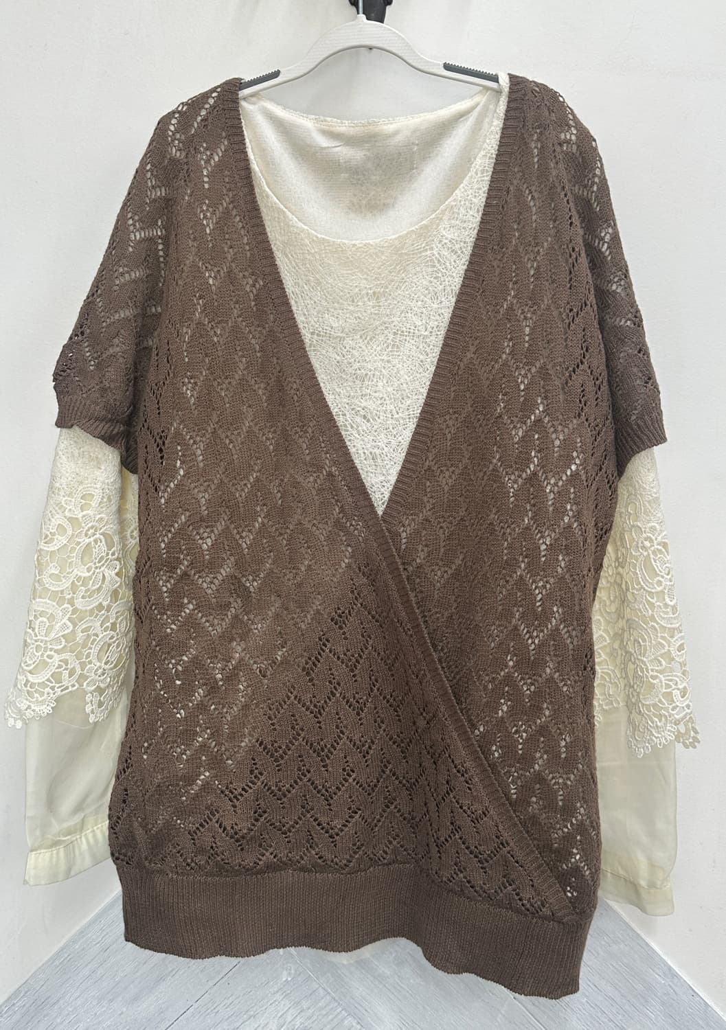 🤎하구미의 모리걸 코디세트🤎라떼갸루 레이스 블라우스 롱스커트 에스닉 상품이미지3