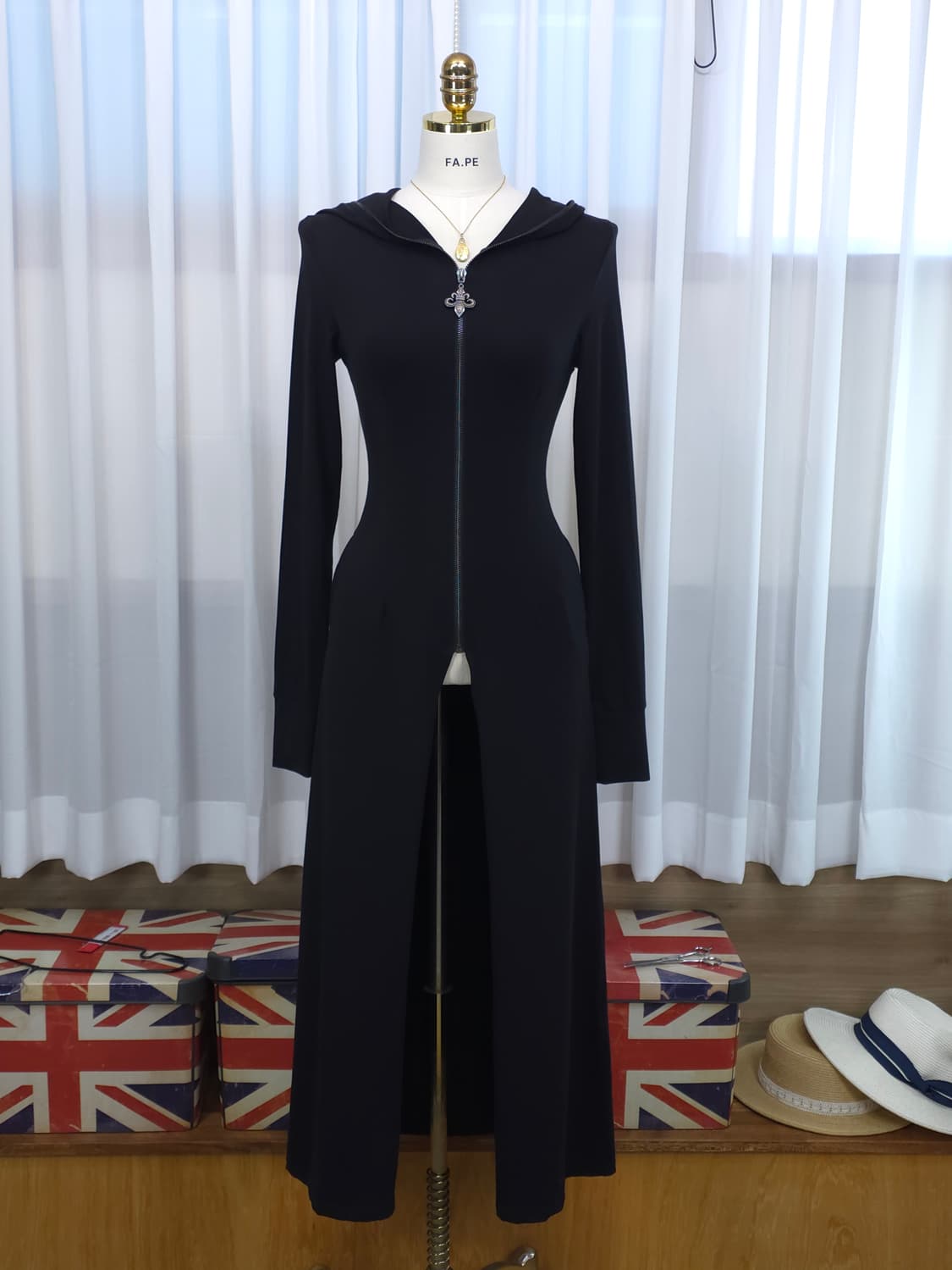 펑크레이브 후드 롱 가디건 S-M /고딕 펑크 상품이미지6