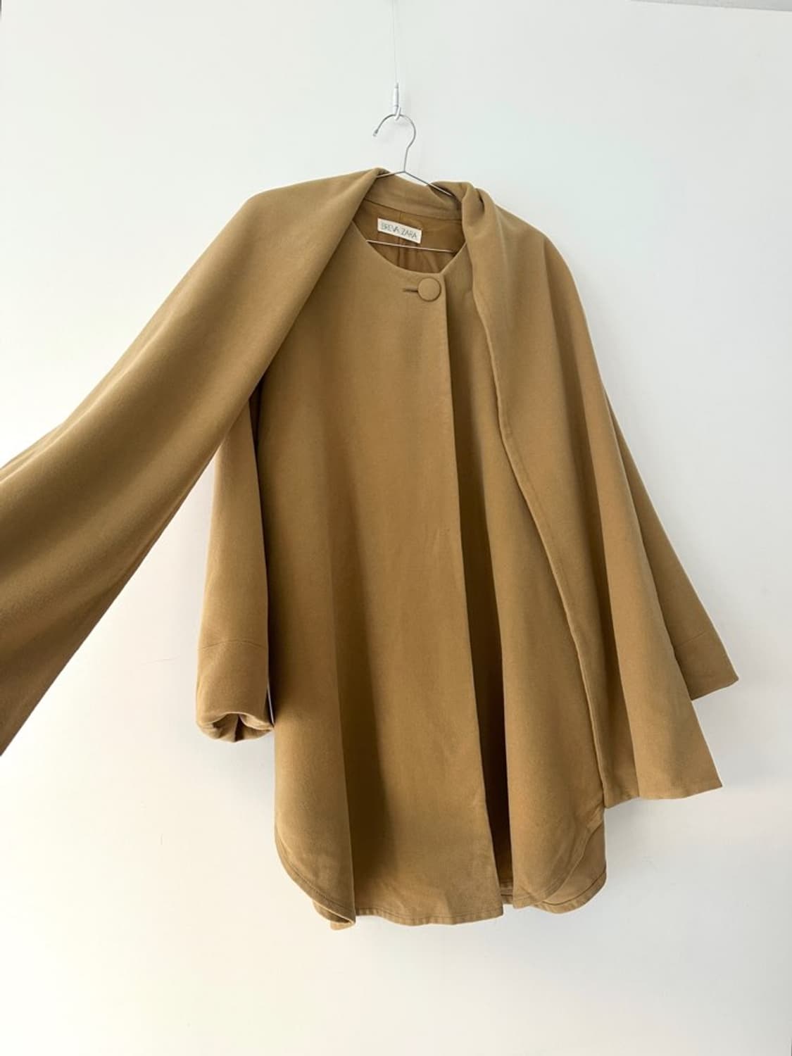 Neck warmer layered coat / mustard 상품이미지3