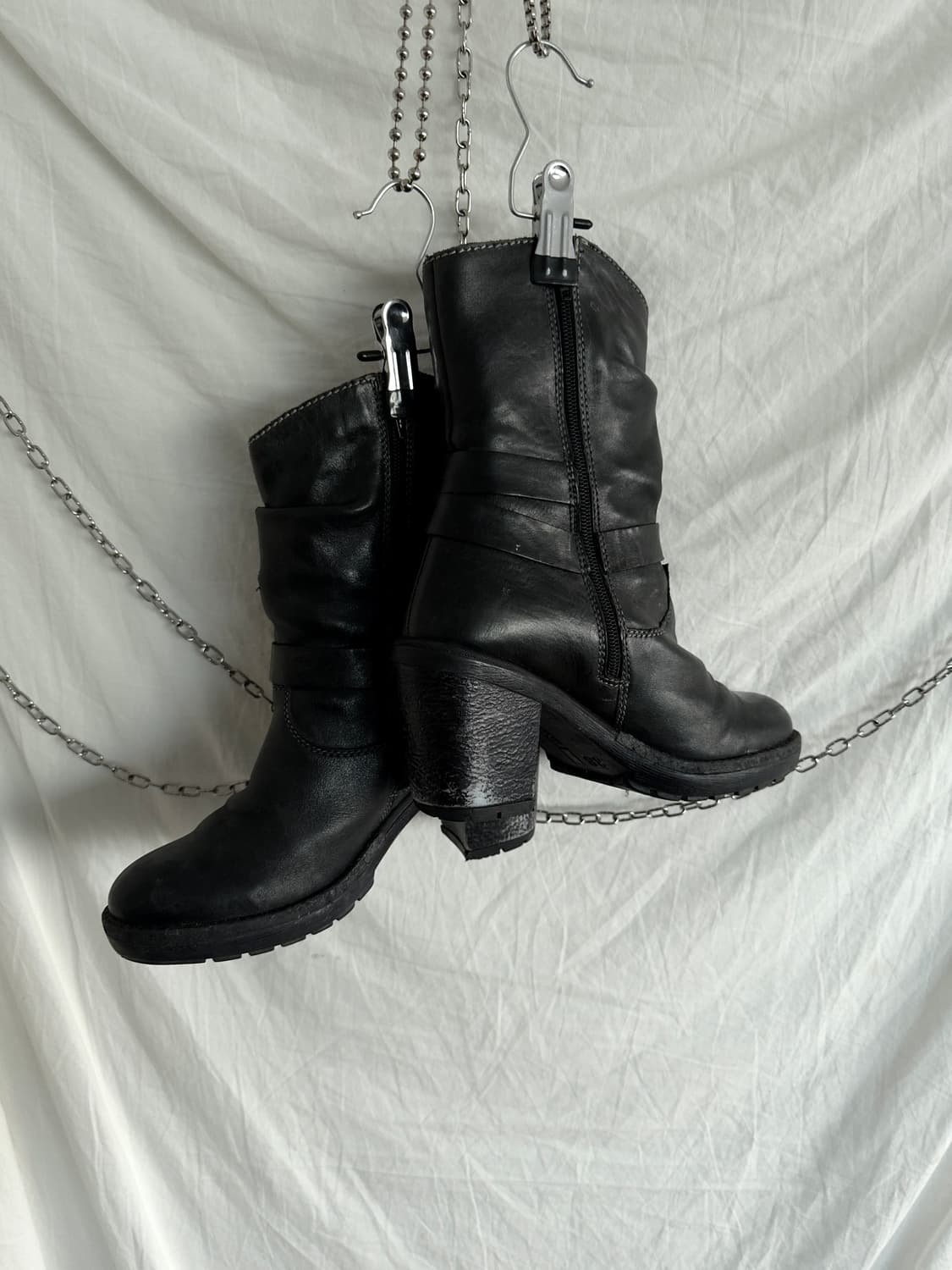 manas 마나스 버클 아일렛 사이드지퍼 부츠 상품이미지2