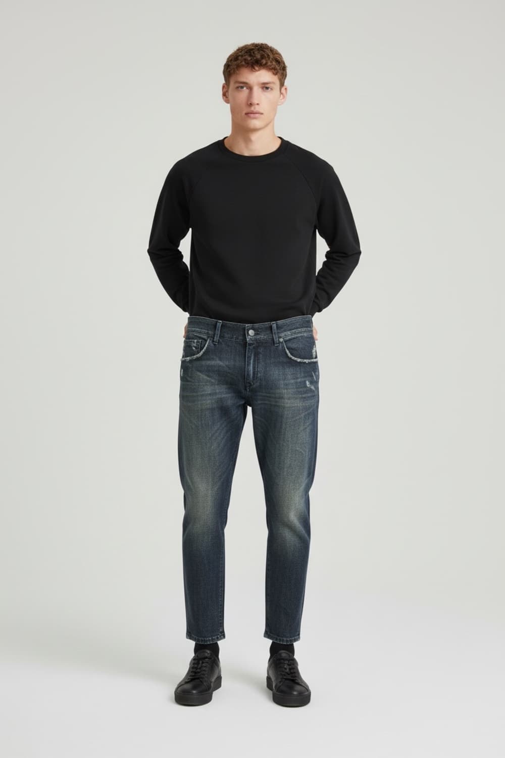 34/ 돌체앤가바나 맨즈 컬렉션 백패치 디스 9부 데님 팬츠 상품이미지2