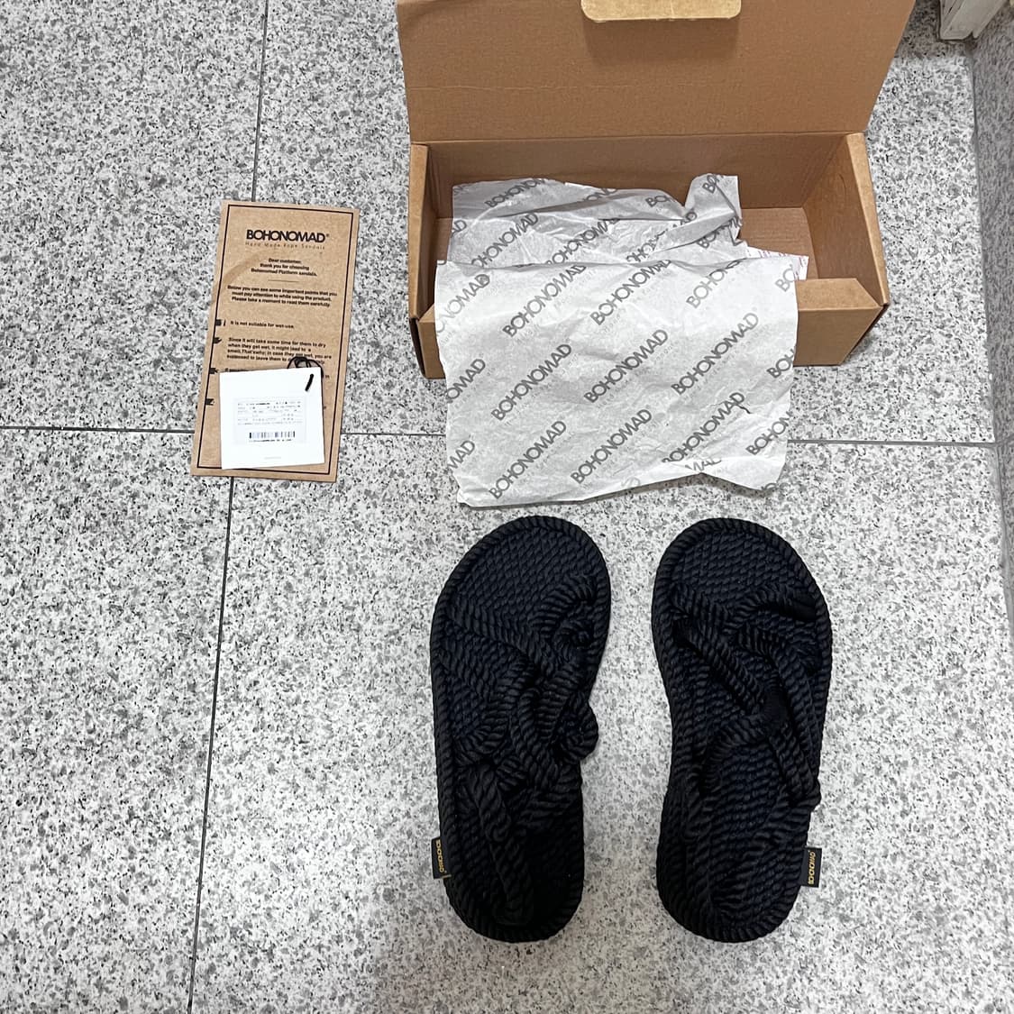 Bohonomad 보호노마드 블랙로프샌들 새상품 상품이미지3