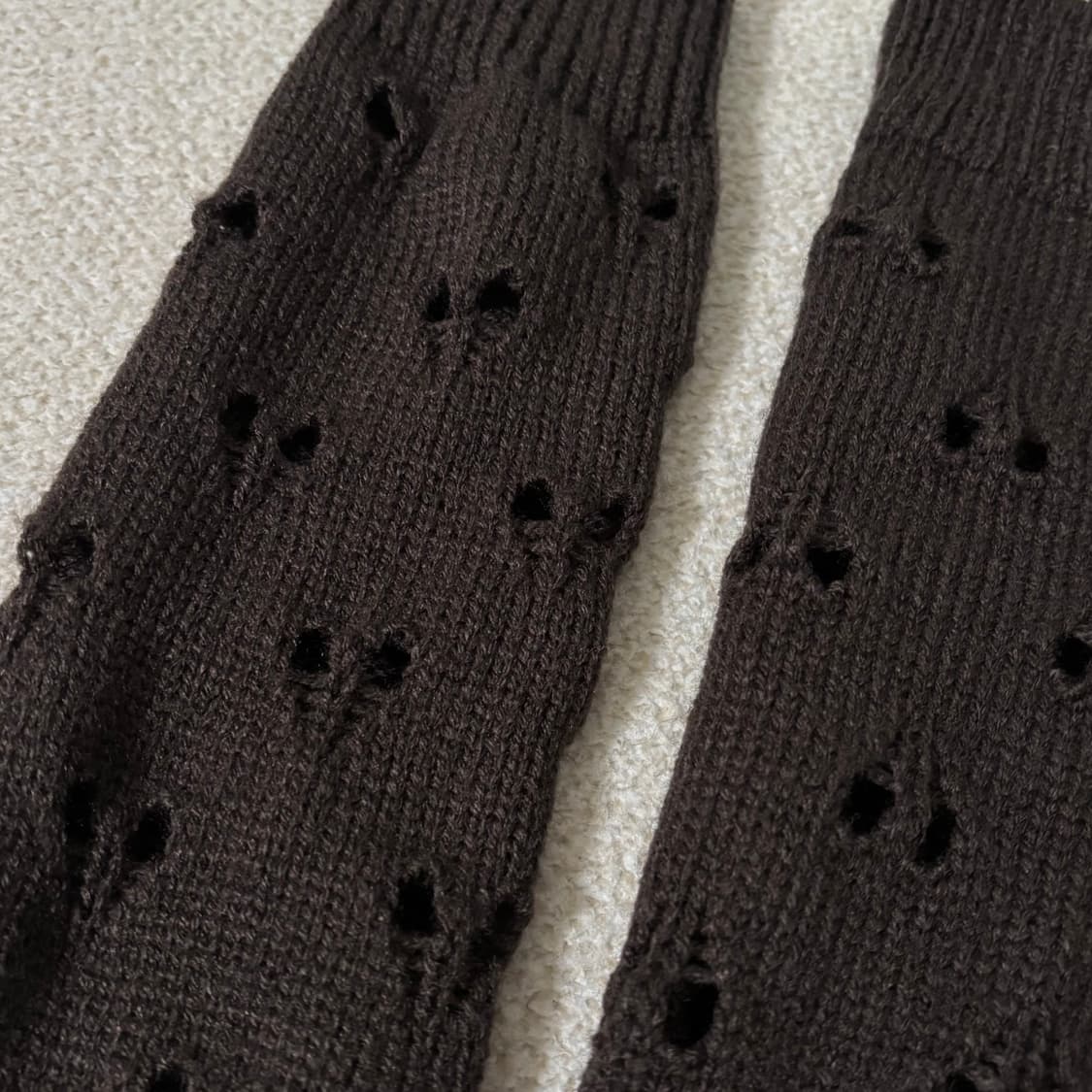 빈티지 브라운 니트 핸드워머 상품이미지2