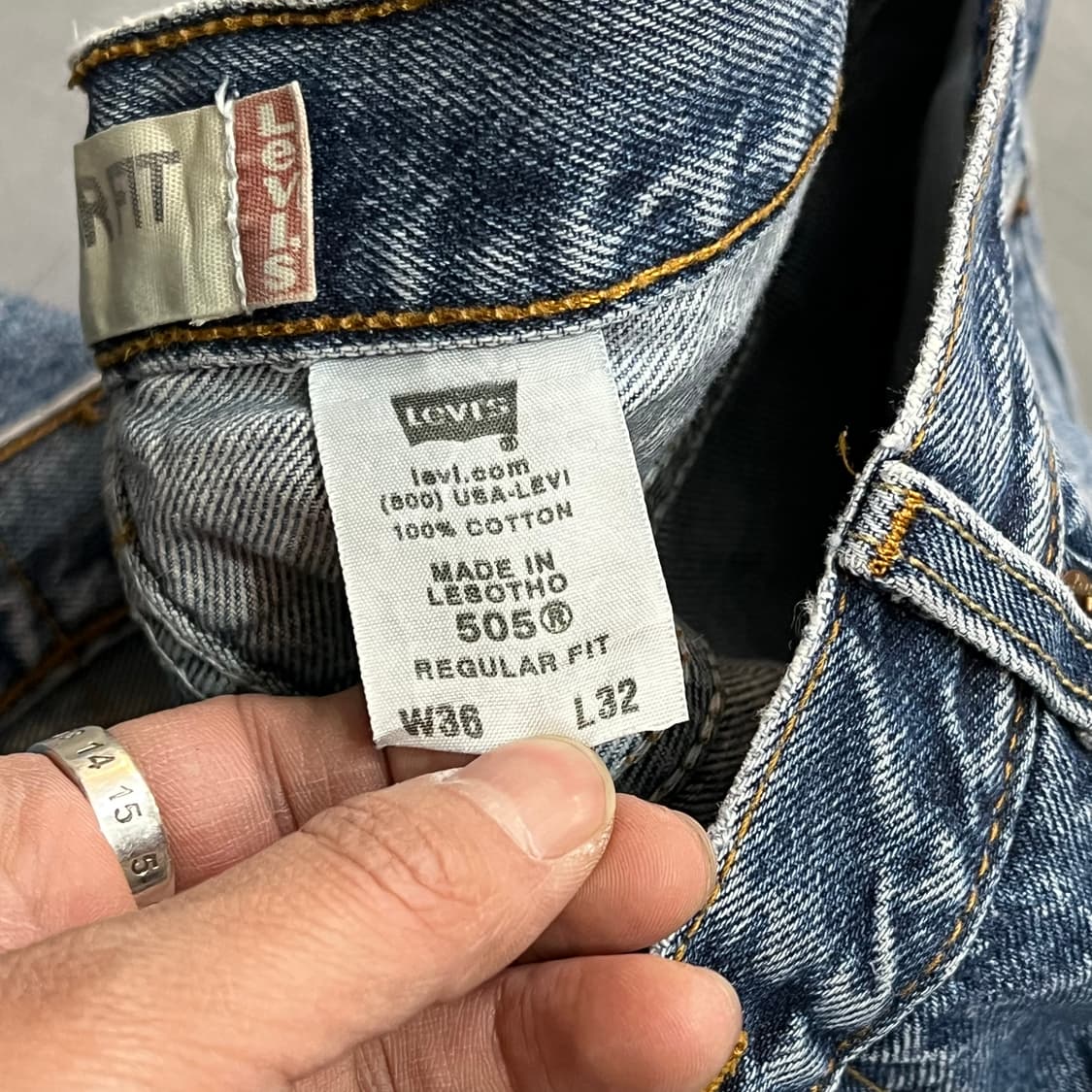  리바이스 505 블랭크탭 데님팬츠 y15244 상품이미지8