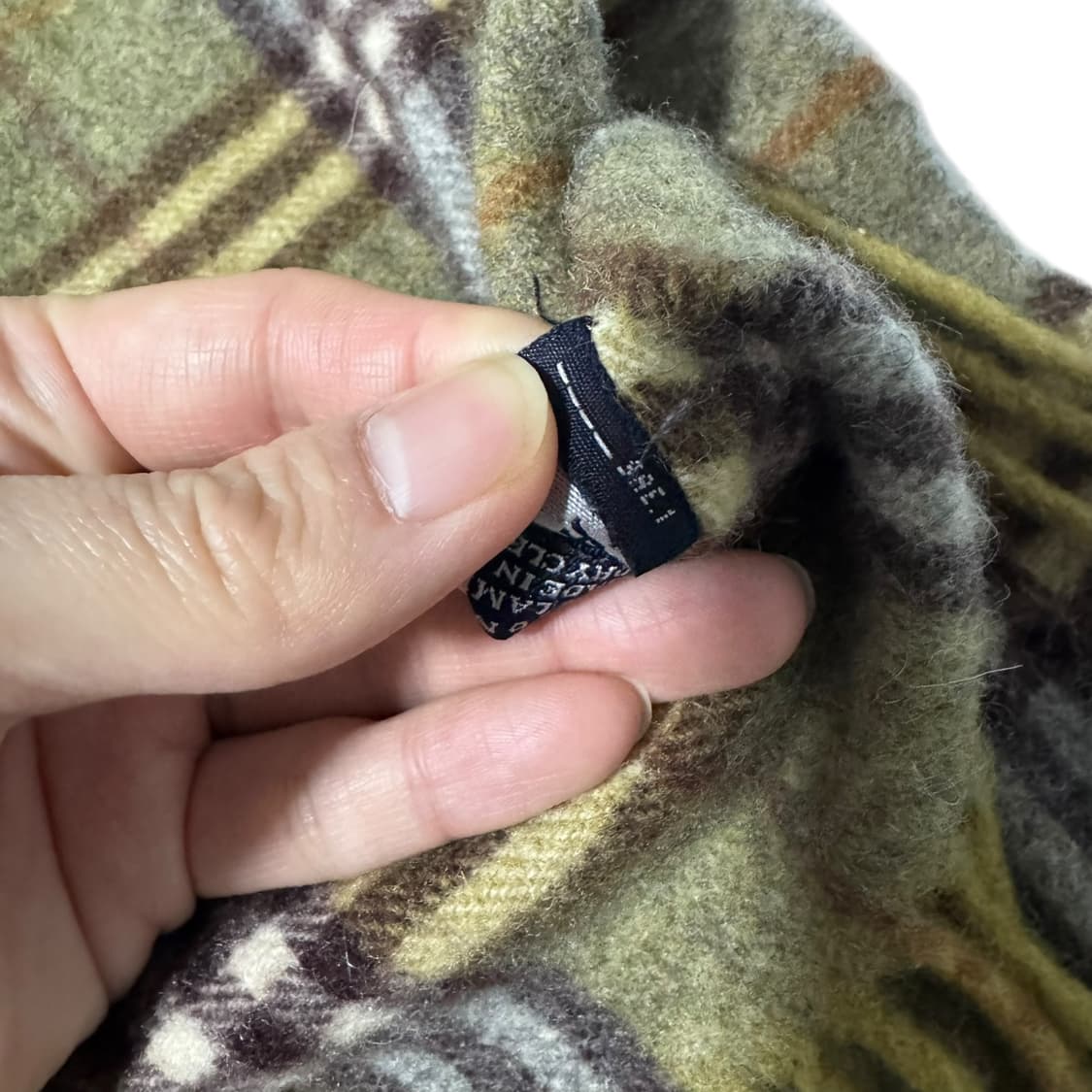 정품 버버리 노바체크 카키 머플러 상품이미지5