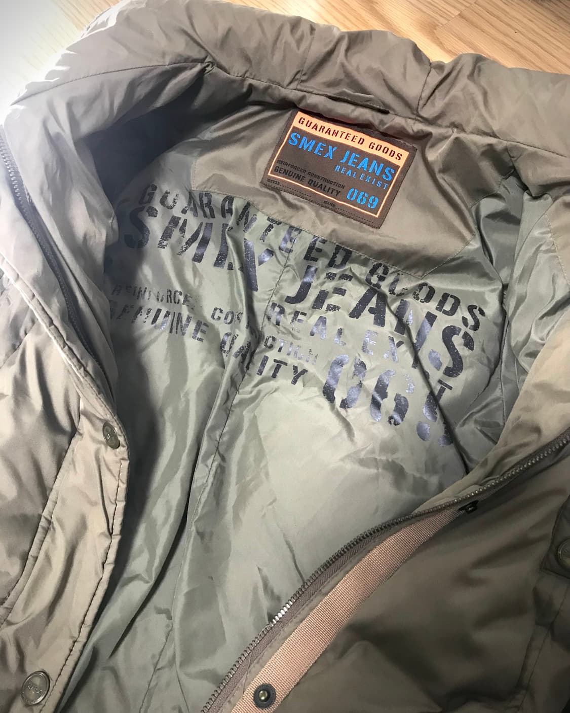 Khaki-beige military padded coat 상품이미지6