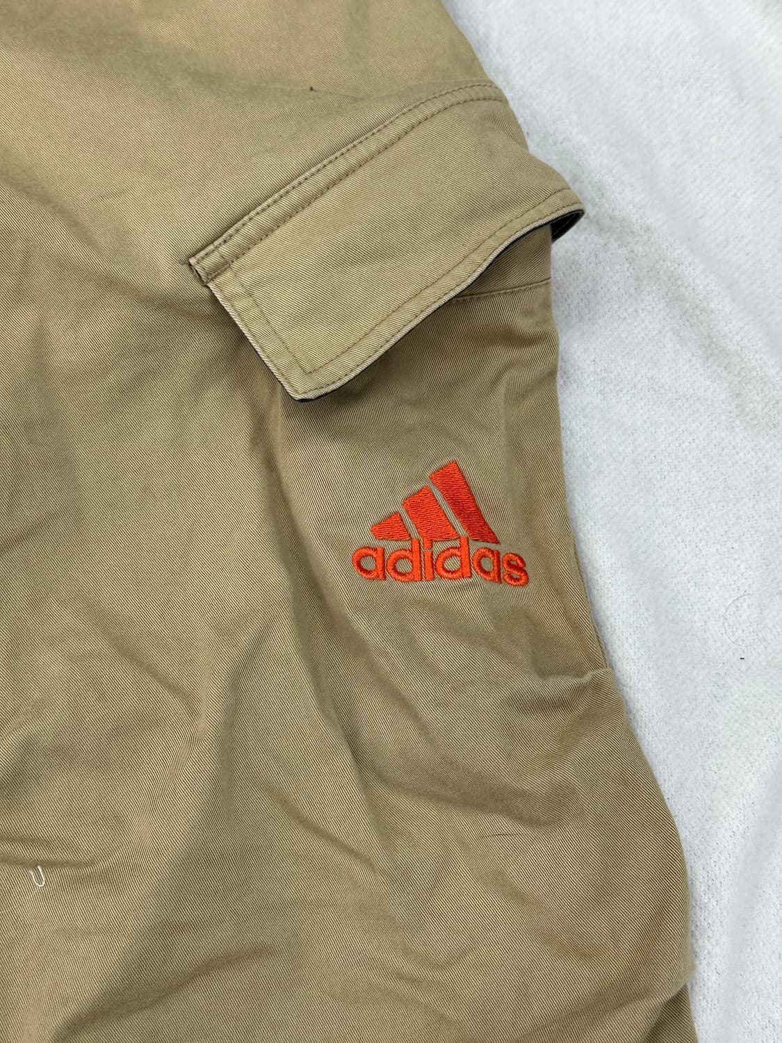 재팬 아디다스 괴짜룩 베이지 카고 코튼 7부 팬츠 고프코어 스포티 상품이미지4