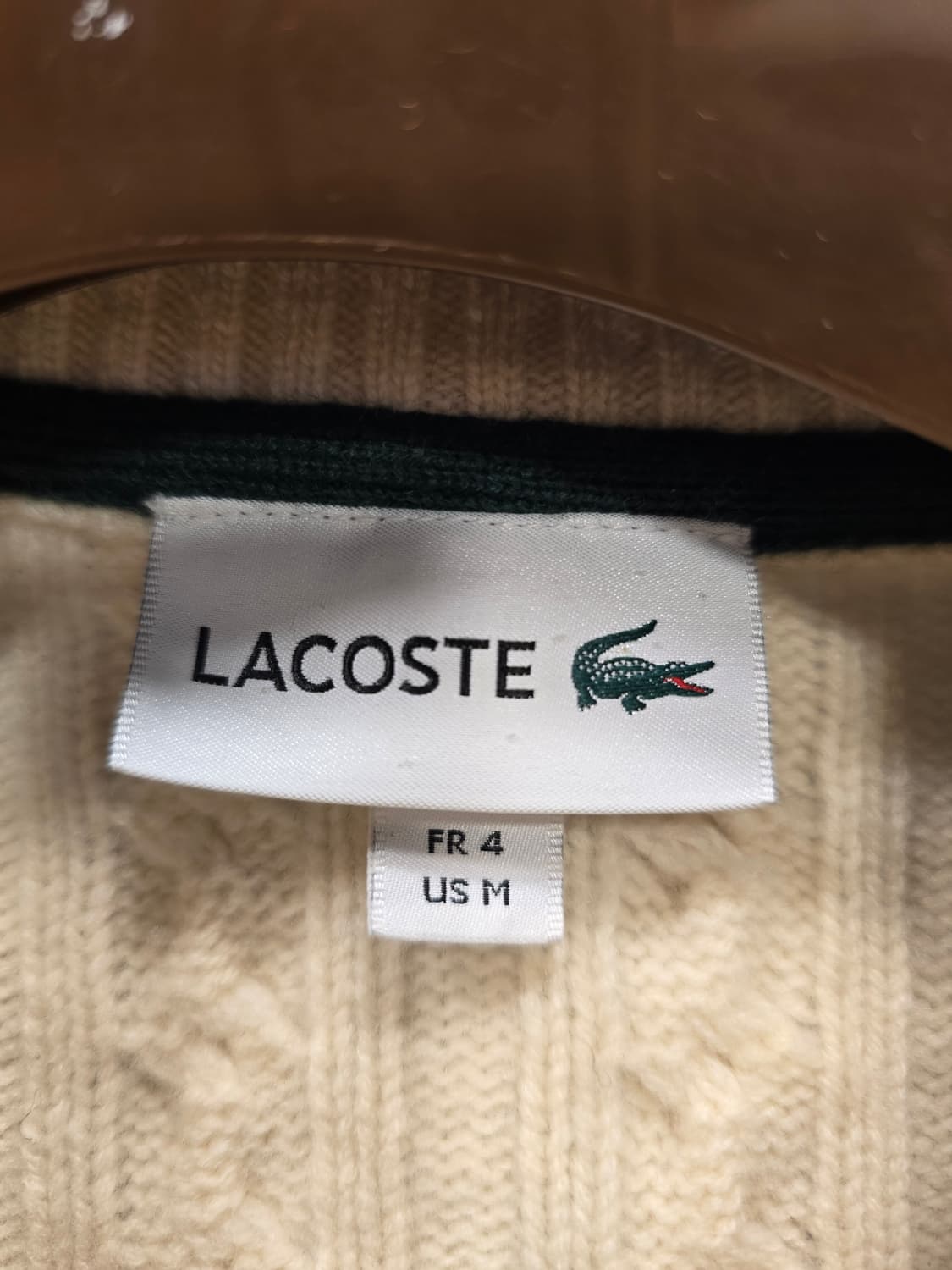 라코스테 케이블 니트 집업 가디건 겸 자켓 M(95) 상품이미지7