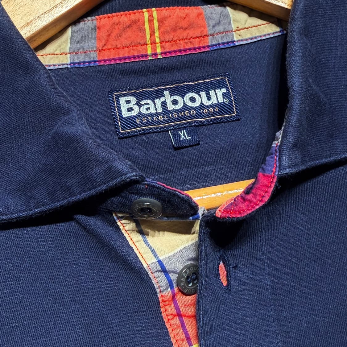 Barbour 바버 반팔 카라티 XL 상품이미지3