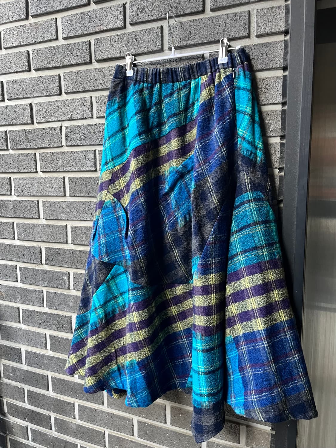 SENSOUNICO 울 패치워크 스커트 상품이미지1