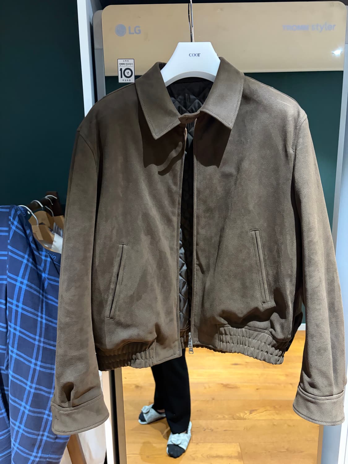 쿠어 퀄티드 페이크 스웨이드 스윙 자켓 (거의 새상품) 상품이미지1