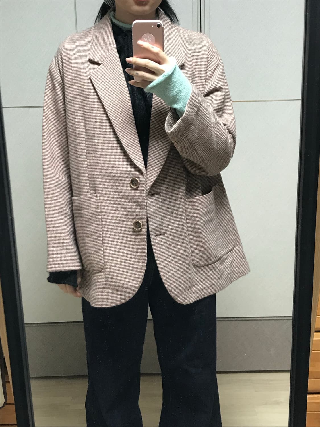 써스데이 아일랜드 빈티지스타일 체크자켓 상품이미지2