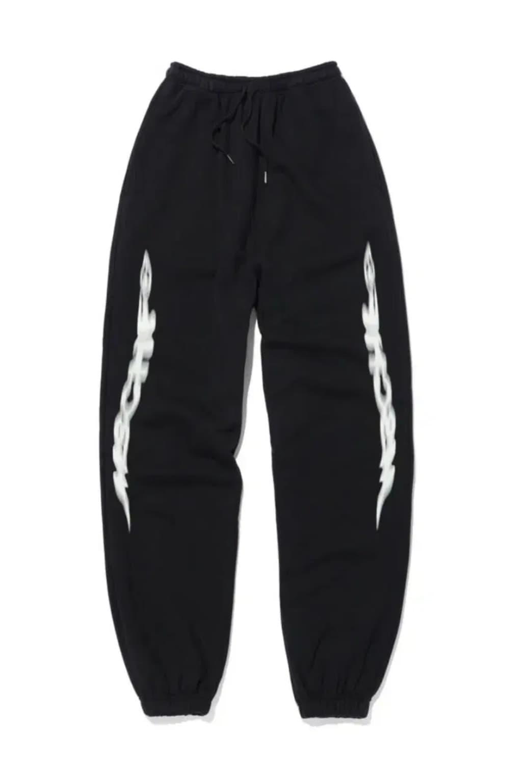 미스치프 로고 와이드 스웻팬츠 블랙 조거팬츠 상품이미지1