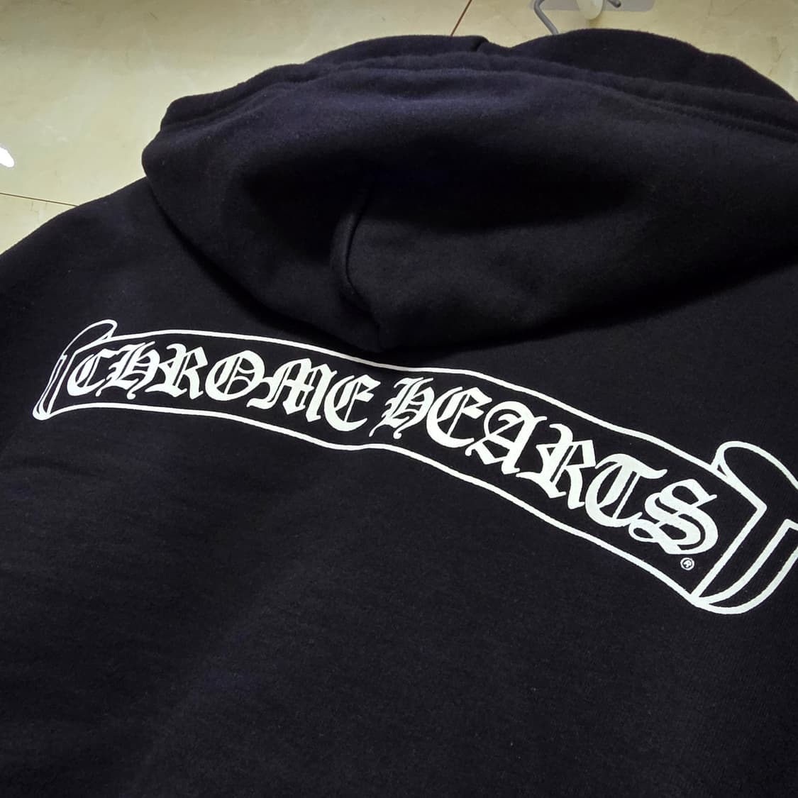 {클로젯}[L][새상품급]크롬하츠 스크롤 더블 로고 헤비웨이트 후드집업 상품이미지4