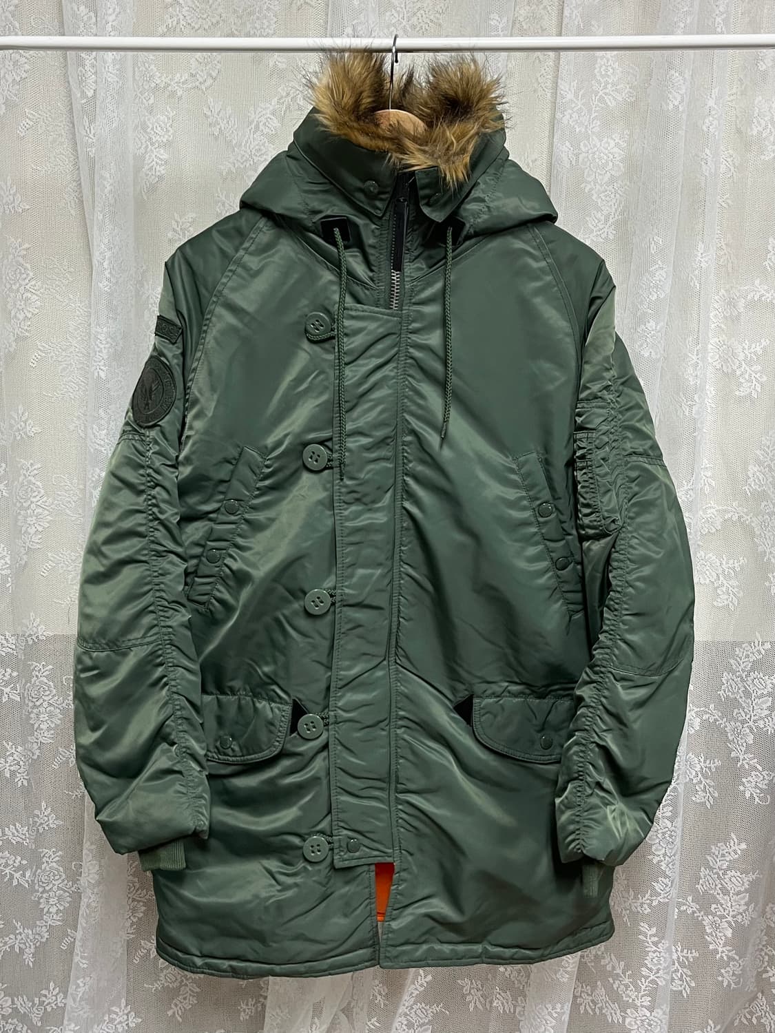 L) 쇼트 Schott 밀리터리 야상 패딩 그린 상품이미지1